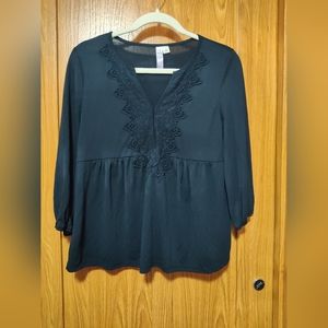 Alya Boutique black blouse size small EUC